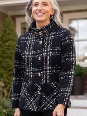 Habitat Plaid Swing Button-Up Jacket